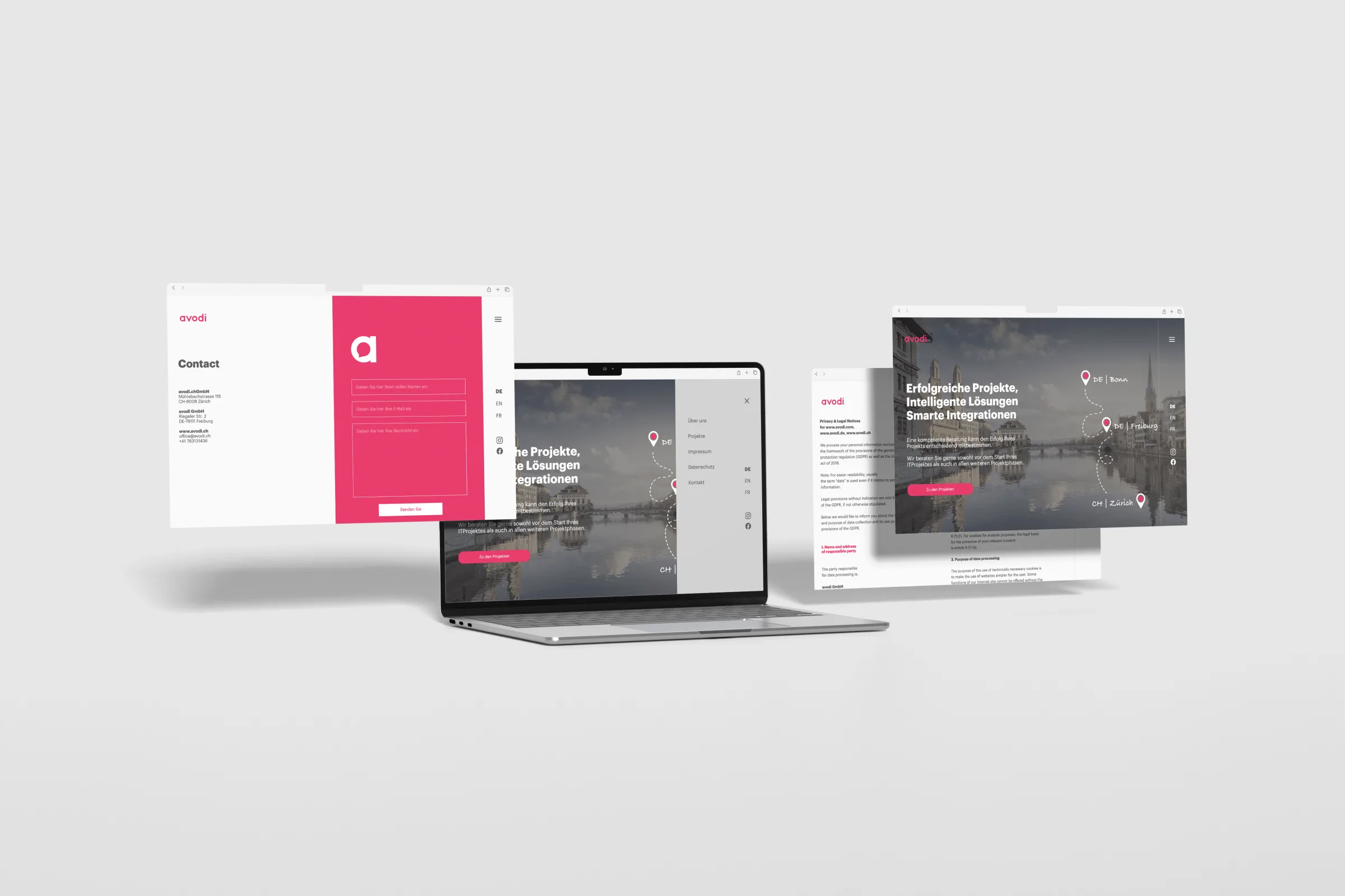 Avodi.ch Swiss real estate platform web design, Studio Deadline Belgrade