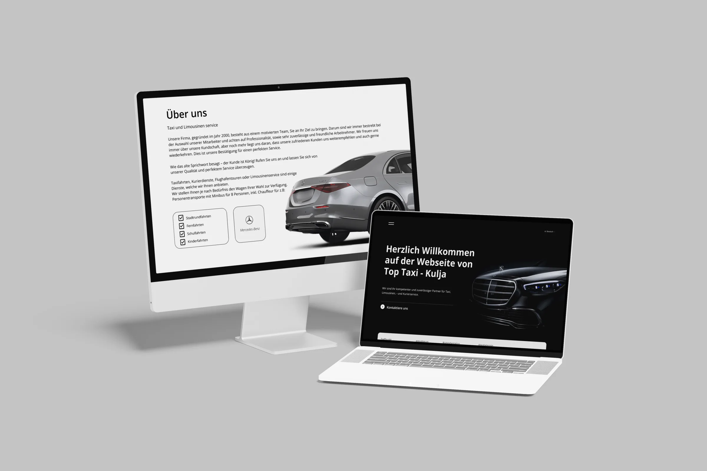 Top Taxi premium taxi service website design, Studio Deadline Belgrade